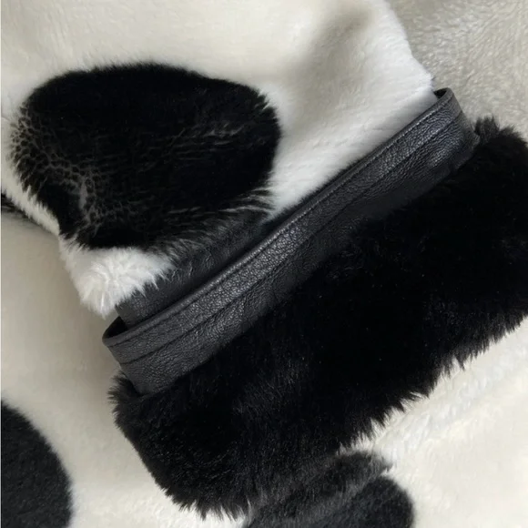 Claire Barrat | 80s Paris Boutique Oversized Faux Fur Polka Dot Jacket | - Picture 6 of 7